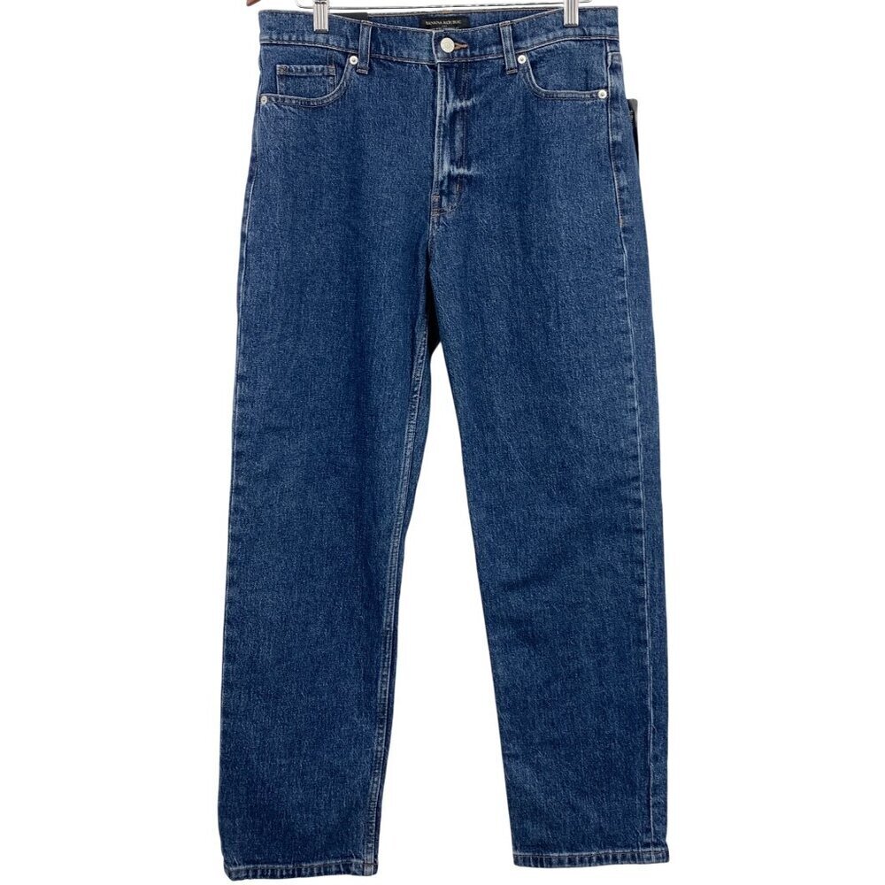 Banana Republic Women Denim Jeans Size 29 8 Curvy Straight Stretch High Rise New